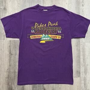 VTG PPIR T Shirt Pikes Peak Intl Raceway Inaugural Season Purple Racing Size L
